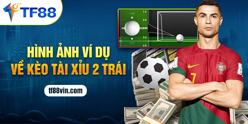 Hình ảnh ví dụ về kèo tài xỉu 2 trái